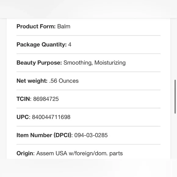 EOS | Bundle Natural Lip Balm Organic 4 Pack Smooth Balm Natural Classic & Minty - Picture 13 of 16